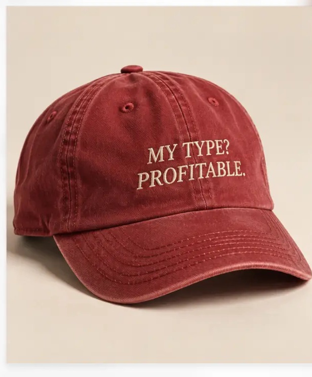 My Type? Profitable. Cap in Faded Red