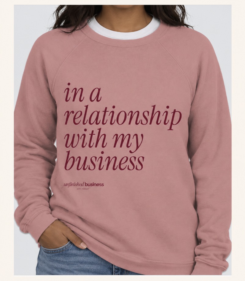 In a Relationship Crewneck in Dusty Pink